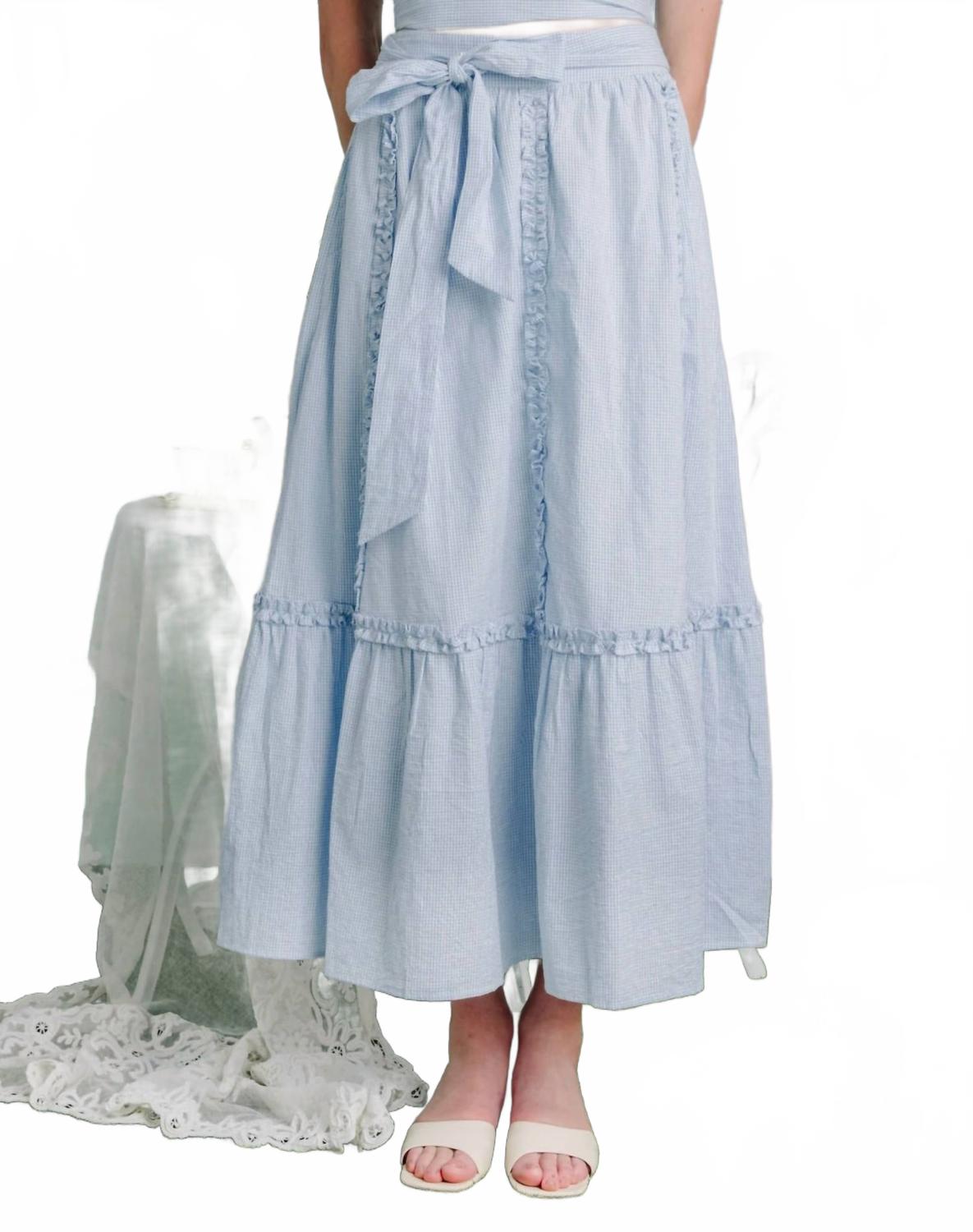 

Элоуэн Миди-юбка в сине-белую полоску LOVE THE LABEL