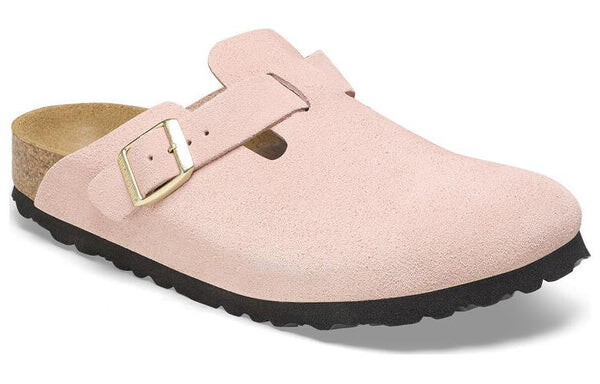 Тапочки boston suede leather narrow fit 'light rose' Birkenstock, розовый — фото 4