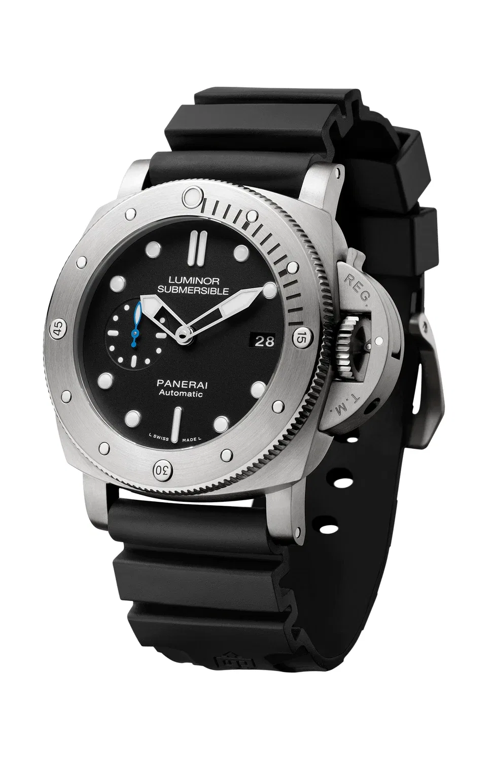 SUBMERSIBLE 47 ММ - ДВА РЕМЕШКА - PAM02305 PANERAI, серебряный — фото 3