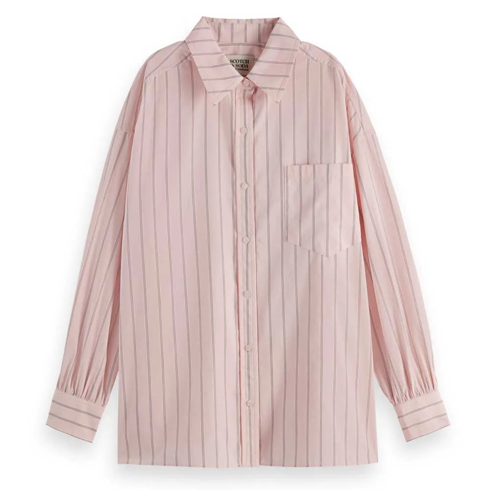 

Рубашка с длинным рукавом Scotch & Soda Striped Girlfriend, розовый