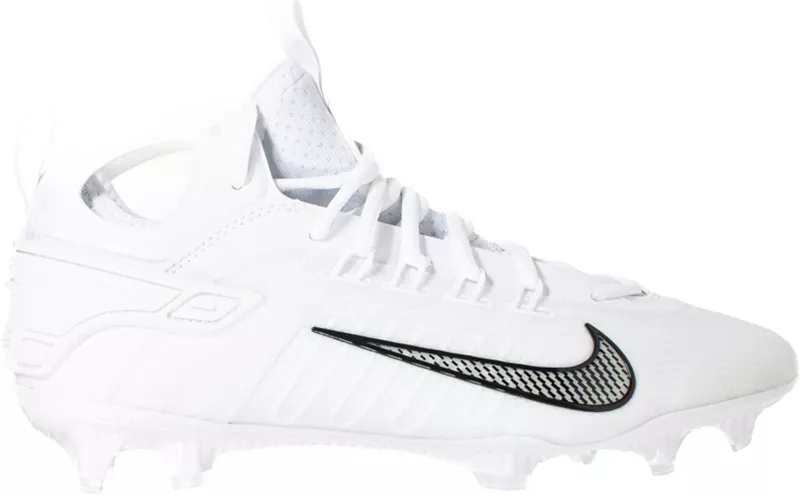 Бутсы для лакросса Nike Alpha Huarache 9 Elite Mid Mid, белый/черный