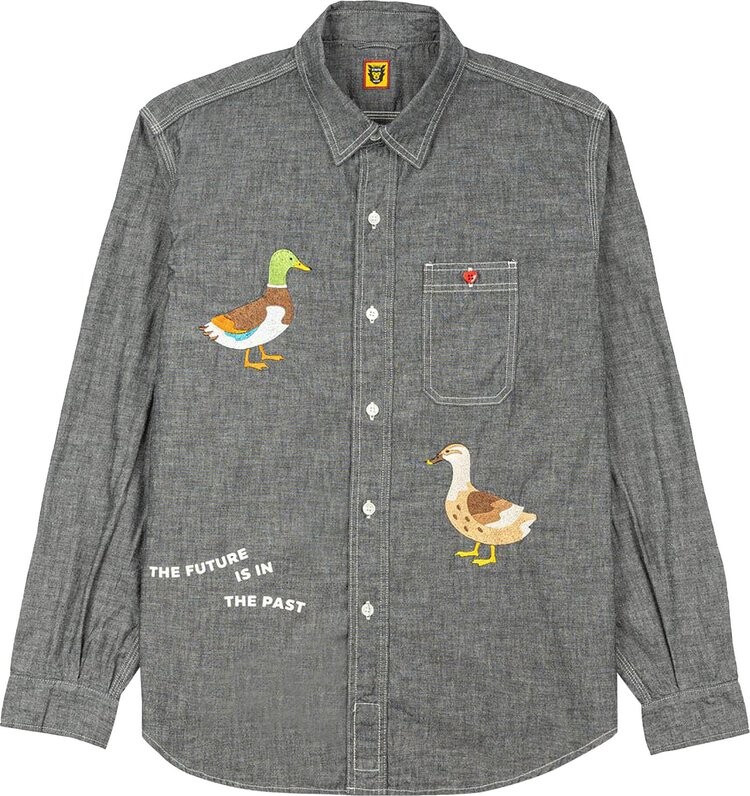 

Рубашка Human Made Chambray Long-Sleeve 'Black', черный