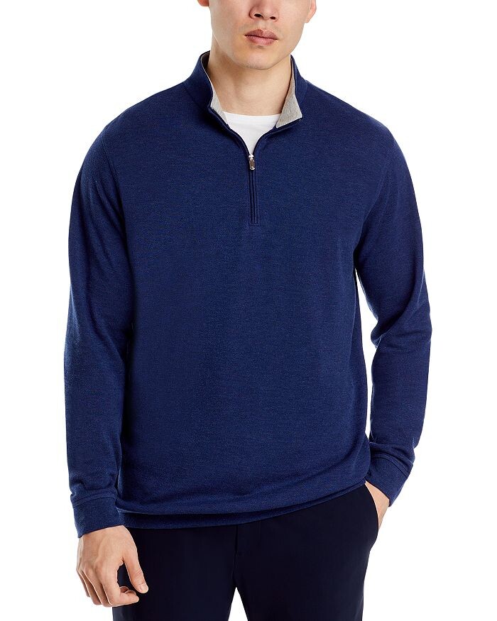 

Пуловер на молнии Peter Millar Crown Comfort, синий