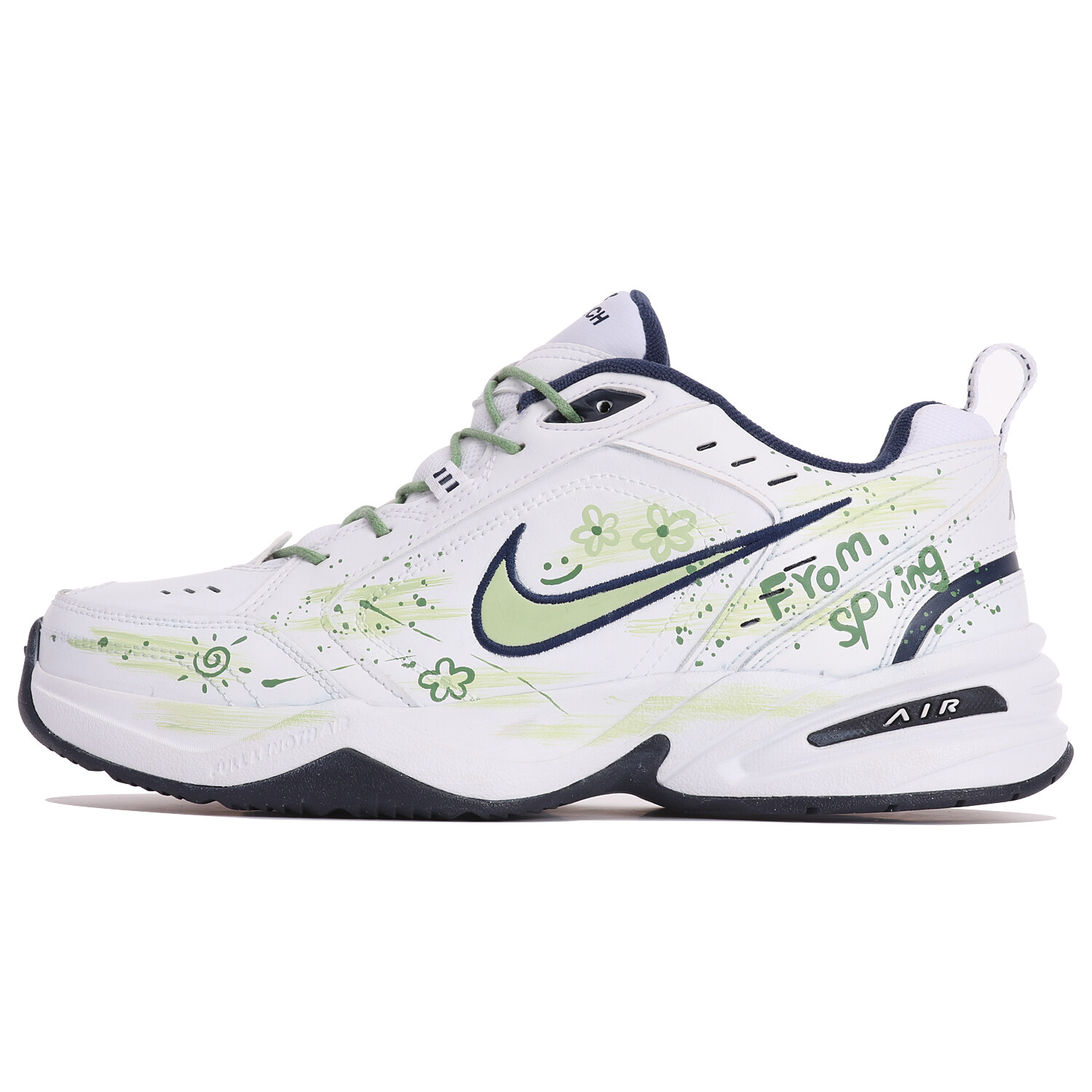 

Кроссовки Nike Air Monarch 4 Chunky Sneakers Unisex Low-top Green/White, зеленый