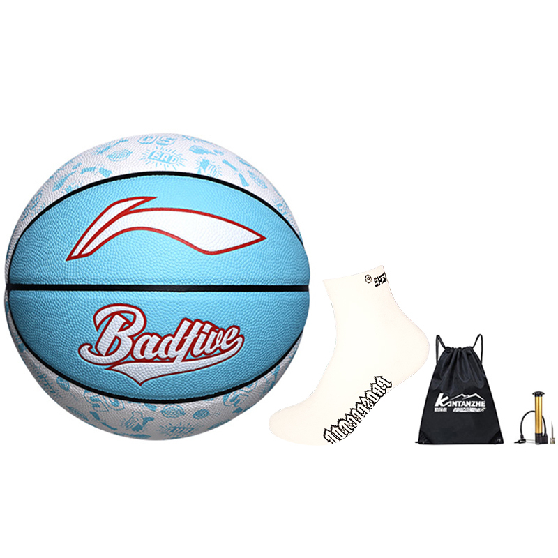 

LINING Микрофибра кожа баскетбольный мяч blue white размер 7 тренировочный unisex