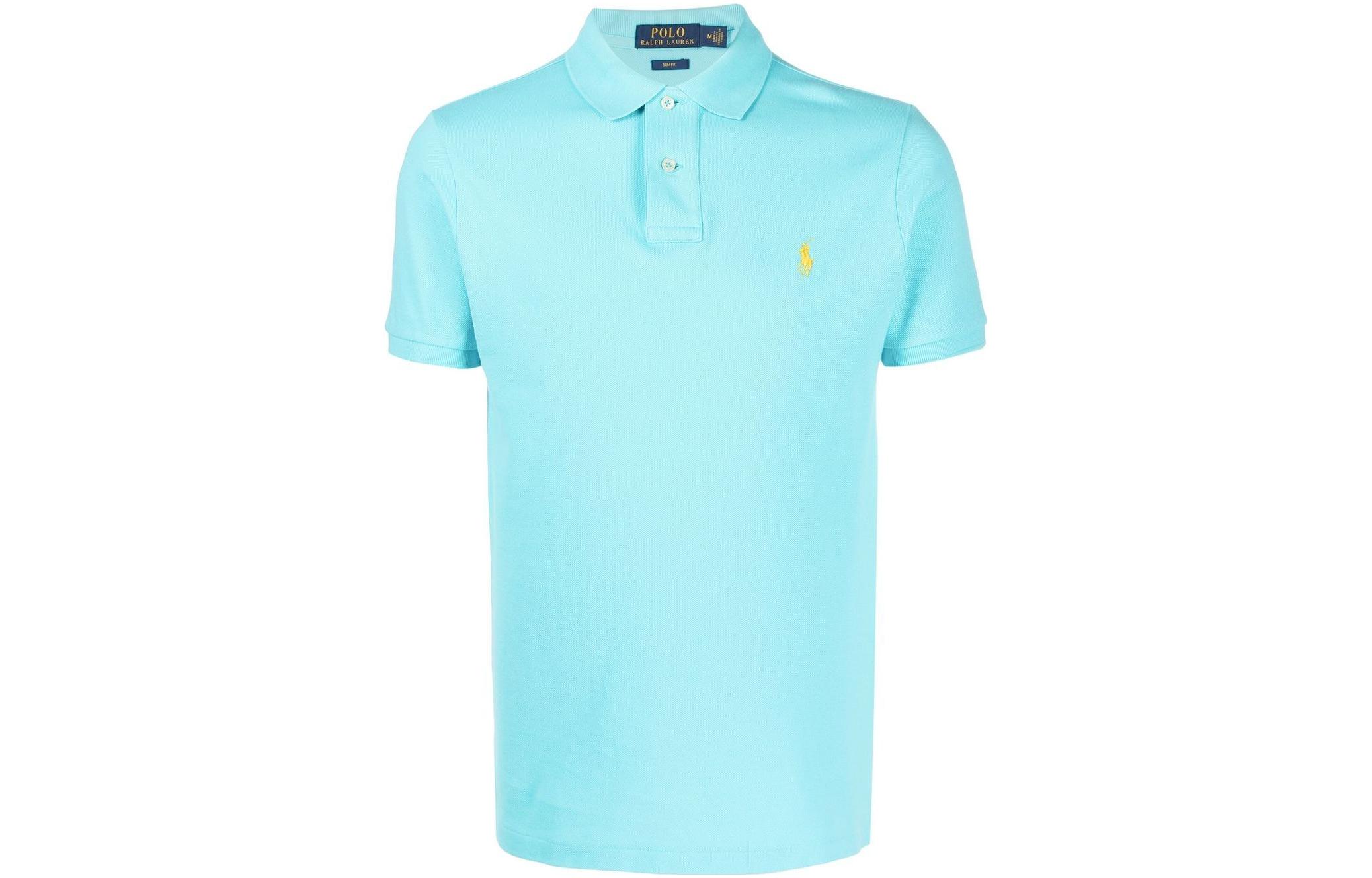 

Поло с вышитым логотипом Polo Ralph Lauren, синий