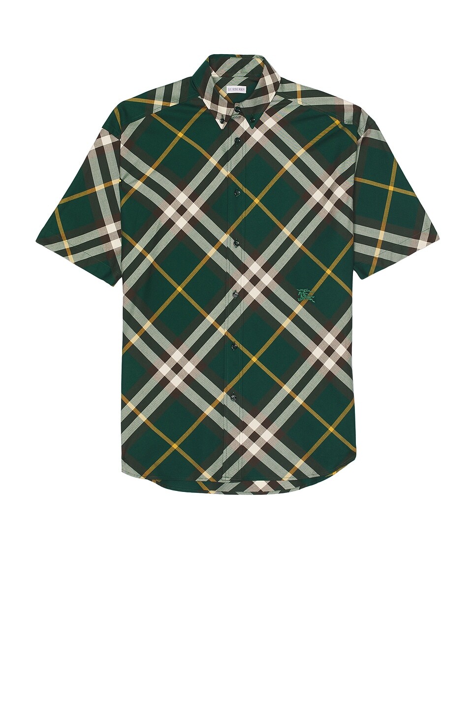 

Рубашка в клетку с короткими рукавами Burberry, цвет Ivy