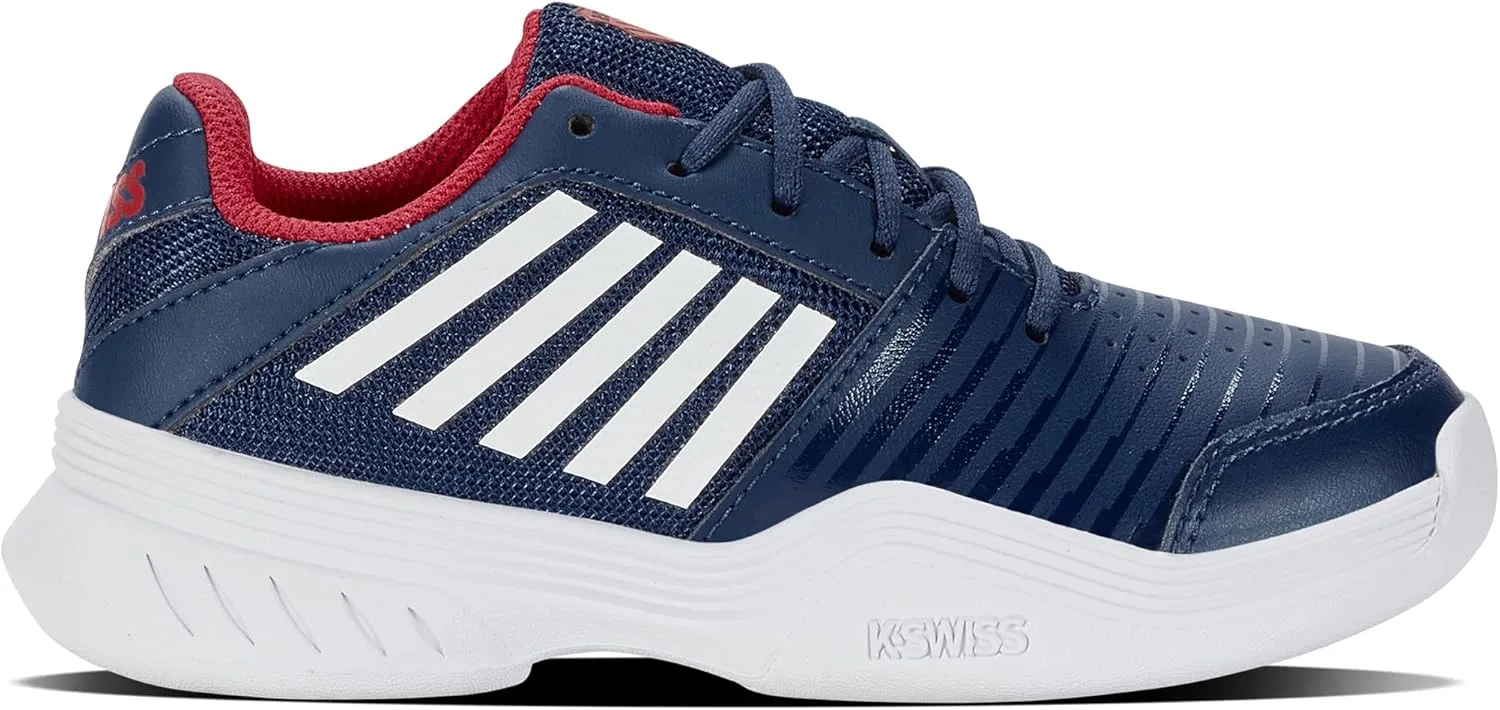 K-Swiss Детские теннисные кроссовки Tfw Court Express Carpet-Algiers синего/черного/белого цвета для мальчиков