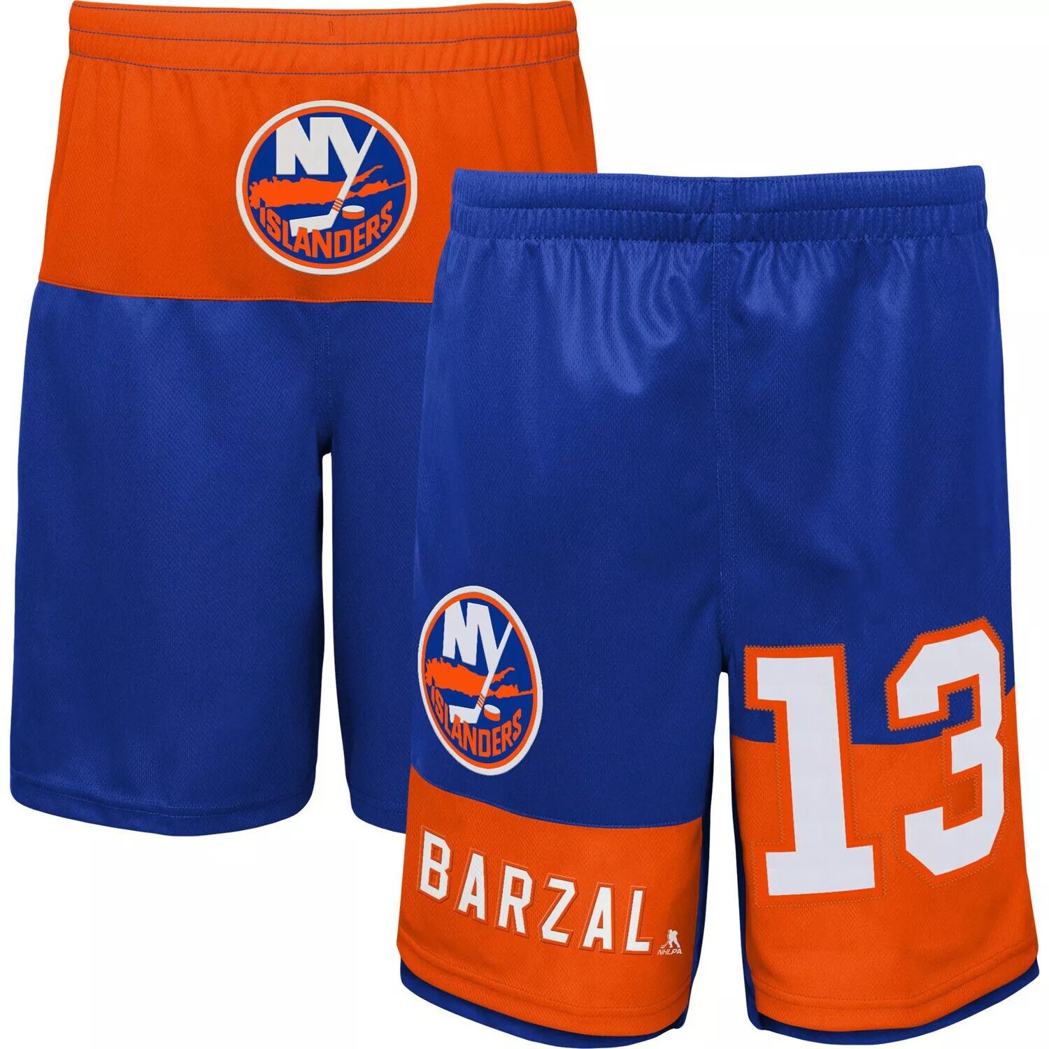 

Молодежные шорты Mathew Barzal Royal New York Islanders Pandemonium с именем и номером Outerstuff