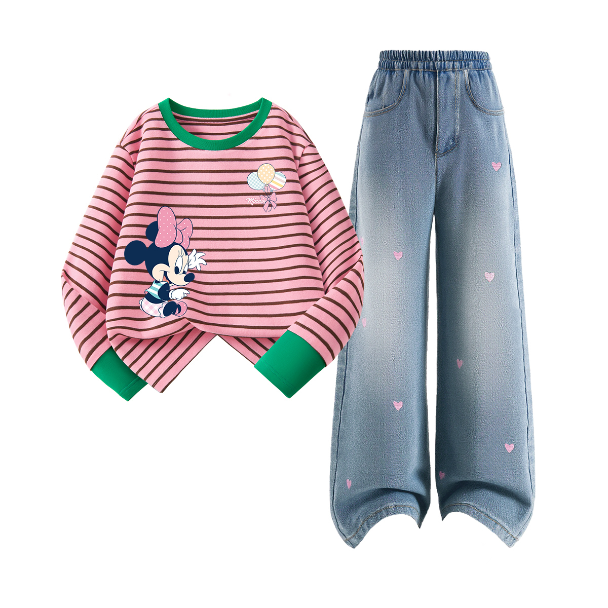Детская повседневная спортивная одежда Disney, Dile Play K Coffee+Solid Color Sea Salt Blue — фото 4
