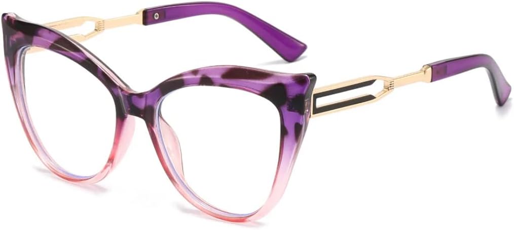 

Винтажные женские солнцезащитные очки «кошачий глаз» для женщин и мужчин, модные солнцезащитные очки большого размера с градиентным переходом цвета, защита от УФ-излучения UV400 SZVVBKK, Purple Pink Clear