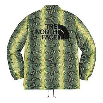 Куртка x the north face snakeskin taped seam coaches jacket 'green yellow' Supreme, зеленый — фото 2