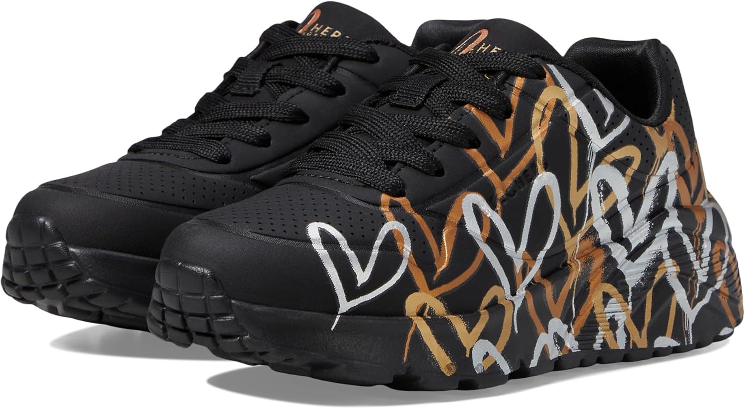 Детские кроссовки Skechers Microstrides - Правила перемены, черный/золотой — фото 2