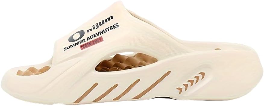 

Мужские шлепанцы с открытым носком, дышащие и массивные, удобные, противоскользящие, с защитой от запаха, тапочки из ЭВА, необходимые для общежития, домашние тапочки Hhhchpm, коричневый