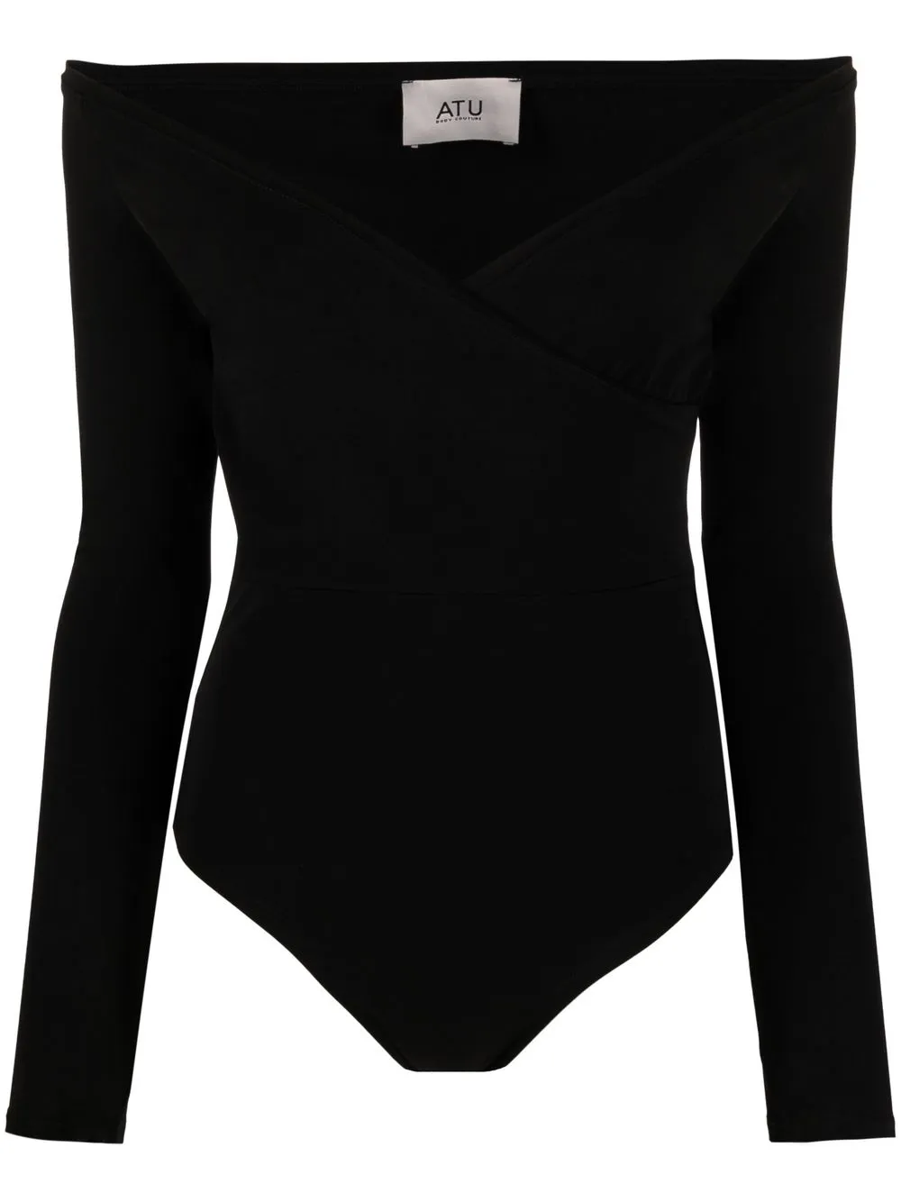 

Боди с V-образным вырезом и открытыми плечами Atu Body Couture, черный