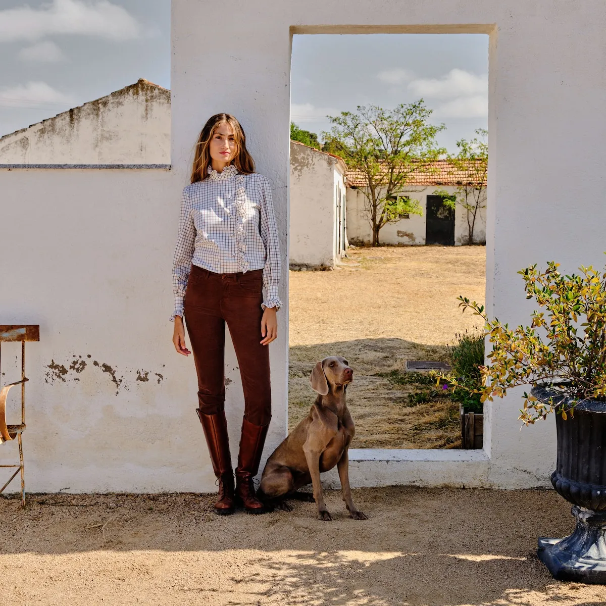 

Женская рубашка с перекрещивающимися оборками Verhunt, гранатовый