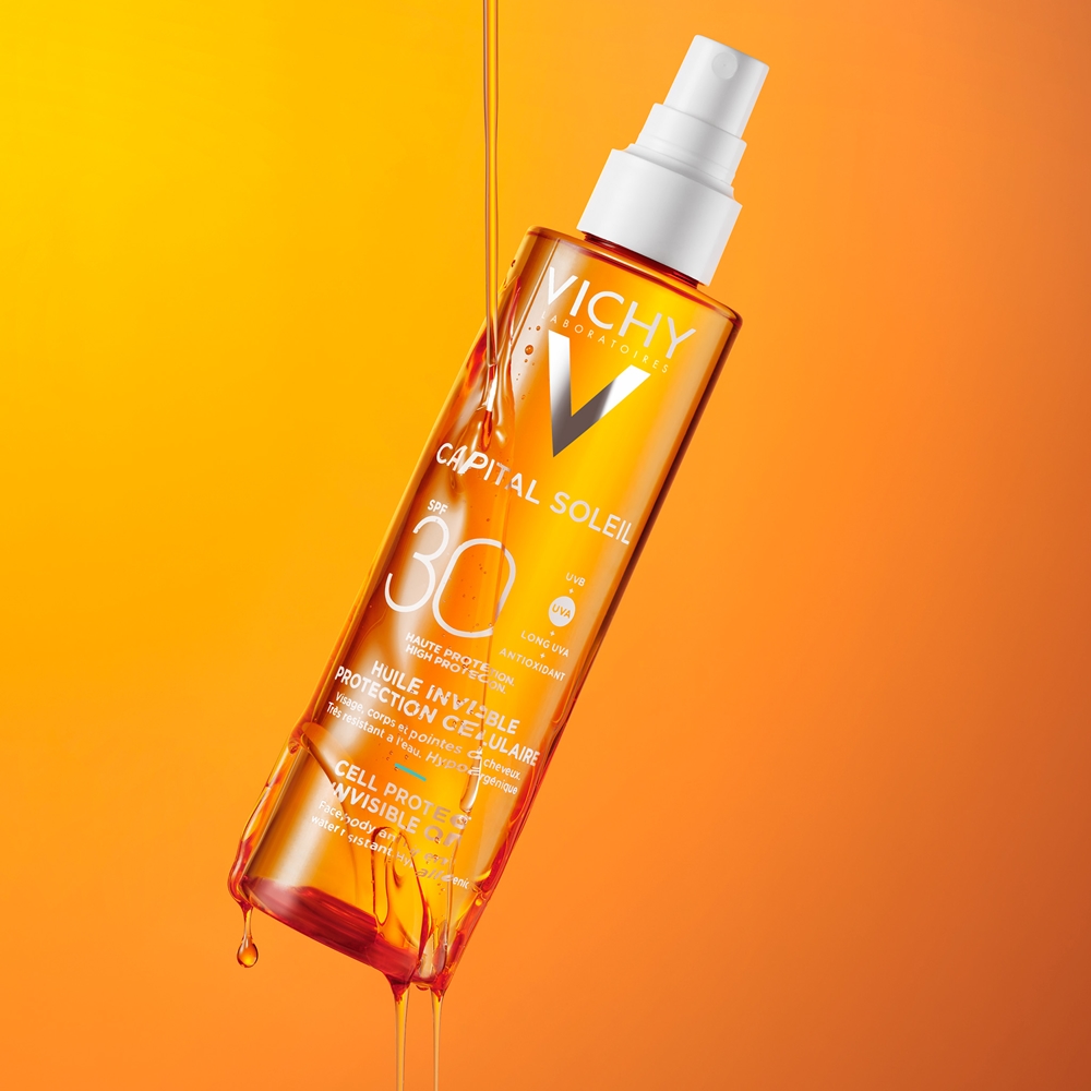 Capital Soleil Cell Protect Невидимое масло Защитное масло SPF 30 Vichy, 200 мл — фото 2