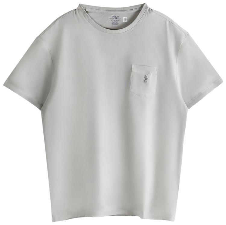 

Футболка Polo Ralph Lauren с коротким рукавом, круглым вырезом и карманом, серый