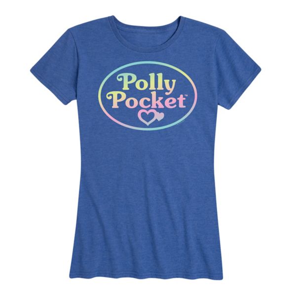 

Женская футболка с графическим логотипом омбре Polly Pocket, синий