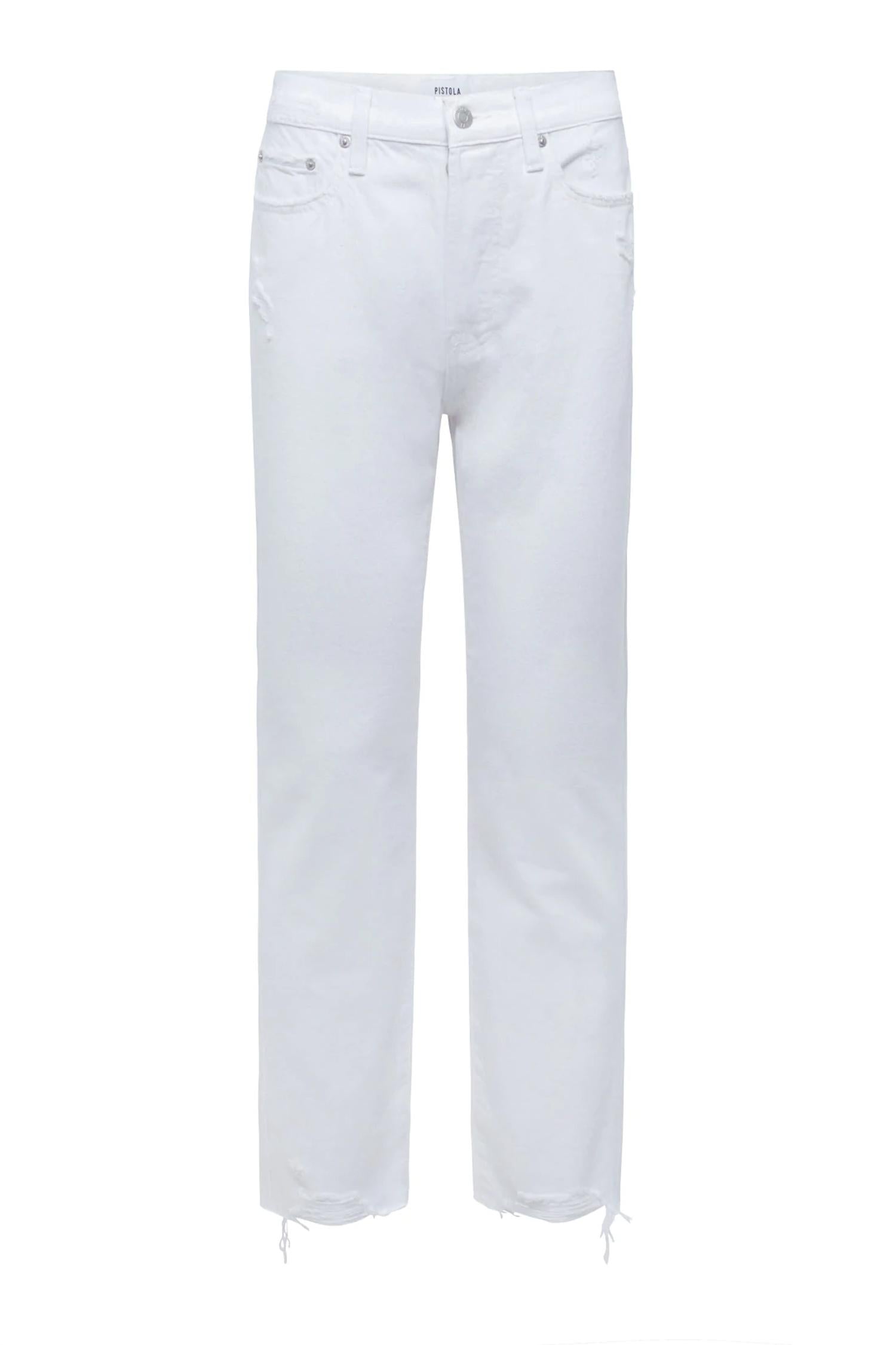 

Чарли джинсы прямого кроя с высокой посадкой в белом цвете PISTOLA