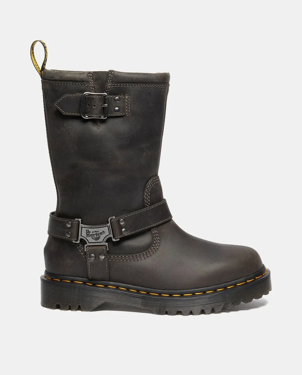 

Anistone Hi женские кожаные высокие сапоги Dr. Martens, серый