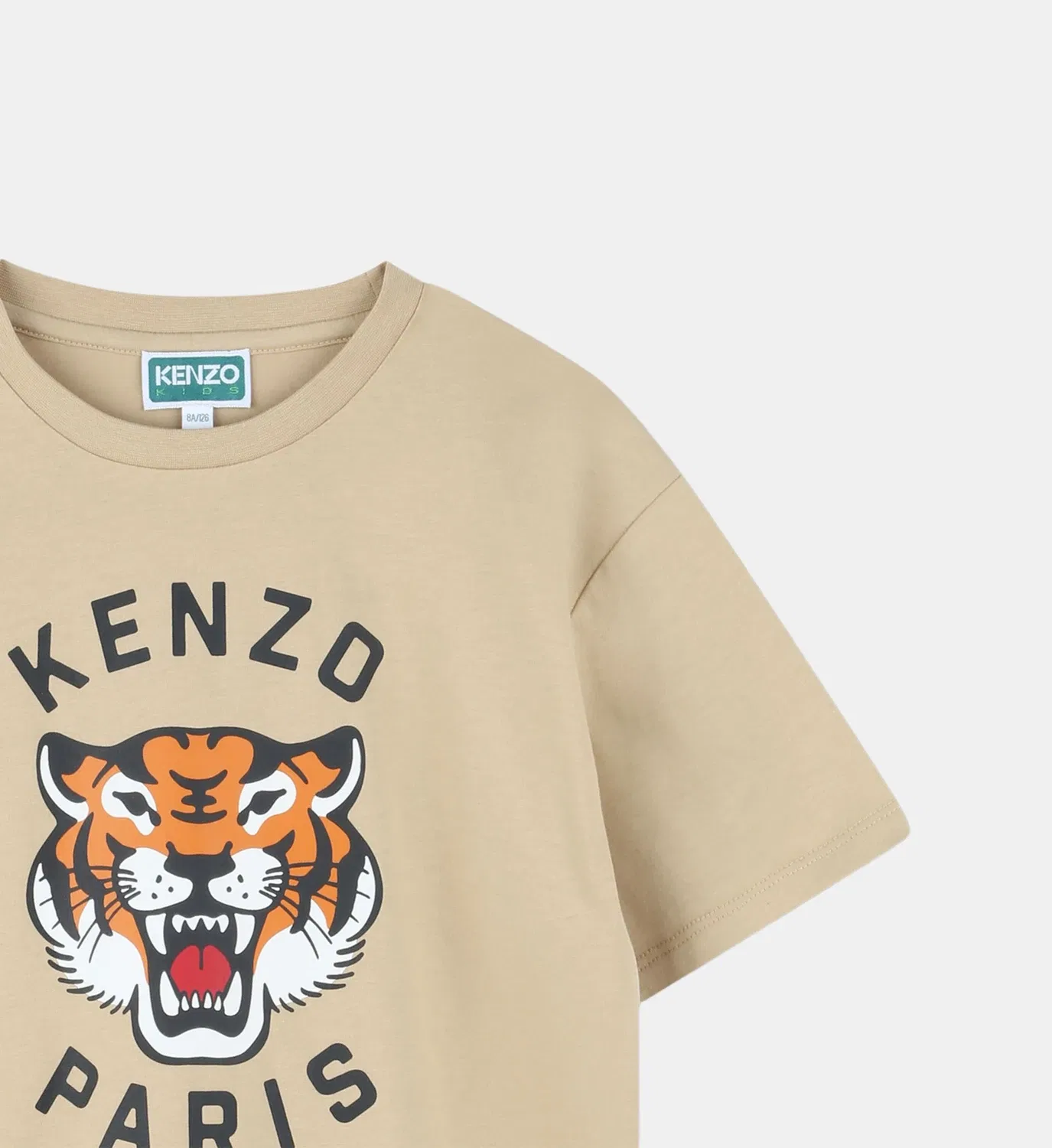 Футболка с короткими рукавами Kenzo Kids, бежевый — фото 3