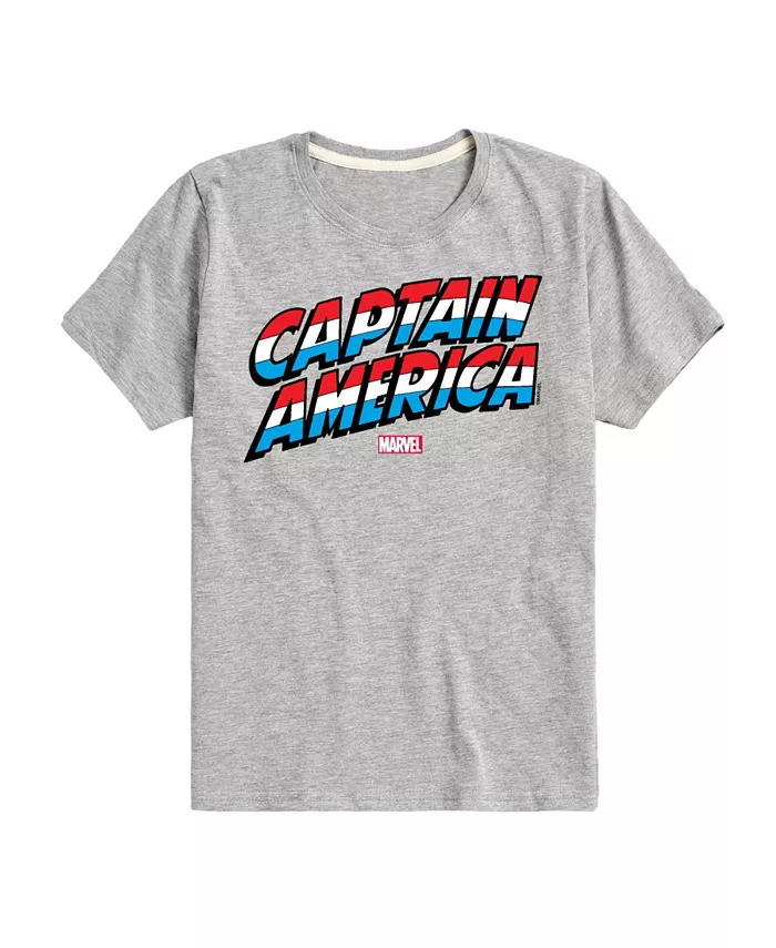 

Футболка для мальчиков с принтом Captain America, серый