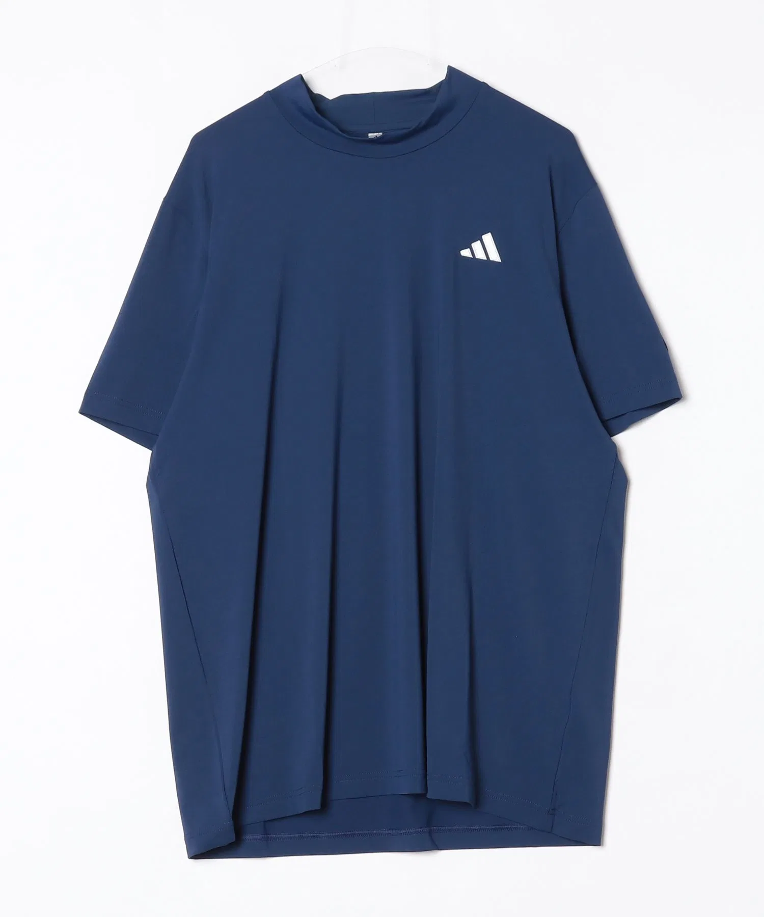 Мужская футболка-поло с высоким воротом Adidas с графическим принтом тёмно-синяя