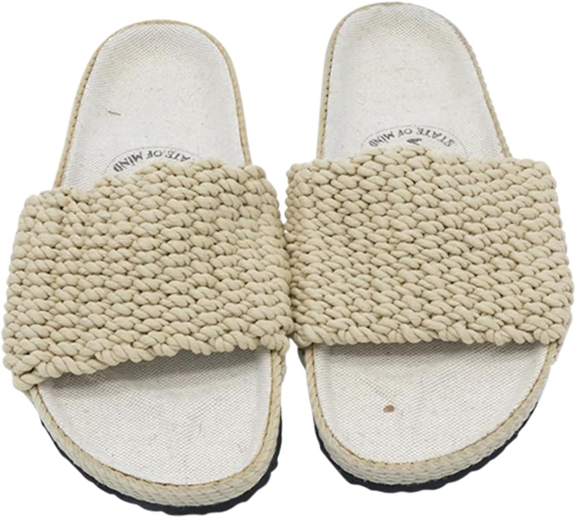 

Шлепанцы с пробковой стелькой Nomadic State of Mind, поддержка свода стопы, легкие слипоны ручной работы, устойчивые веревочные туфли, унисекс для мужчин и женщин (лен), U.s Men 12-12.5