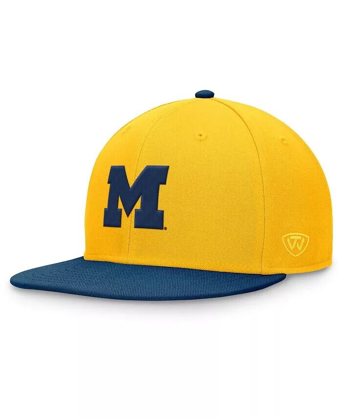 

Мужская двухцветная приталенная шляпа Maize/темно-синяя Michigan Wolverines Rally Top Of The World, мультиколор