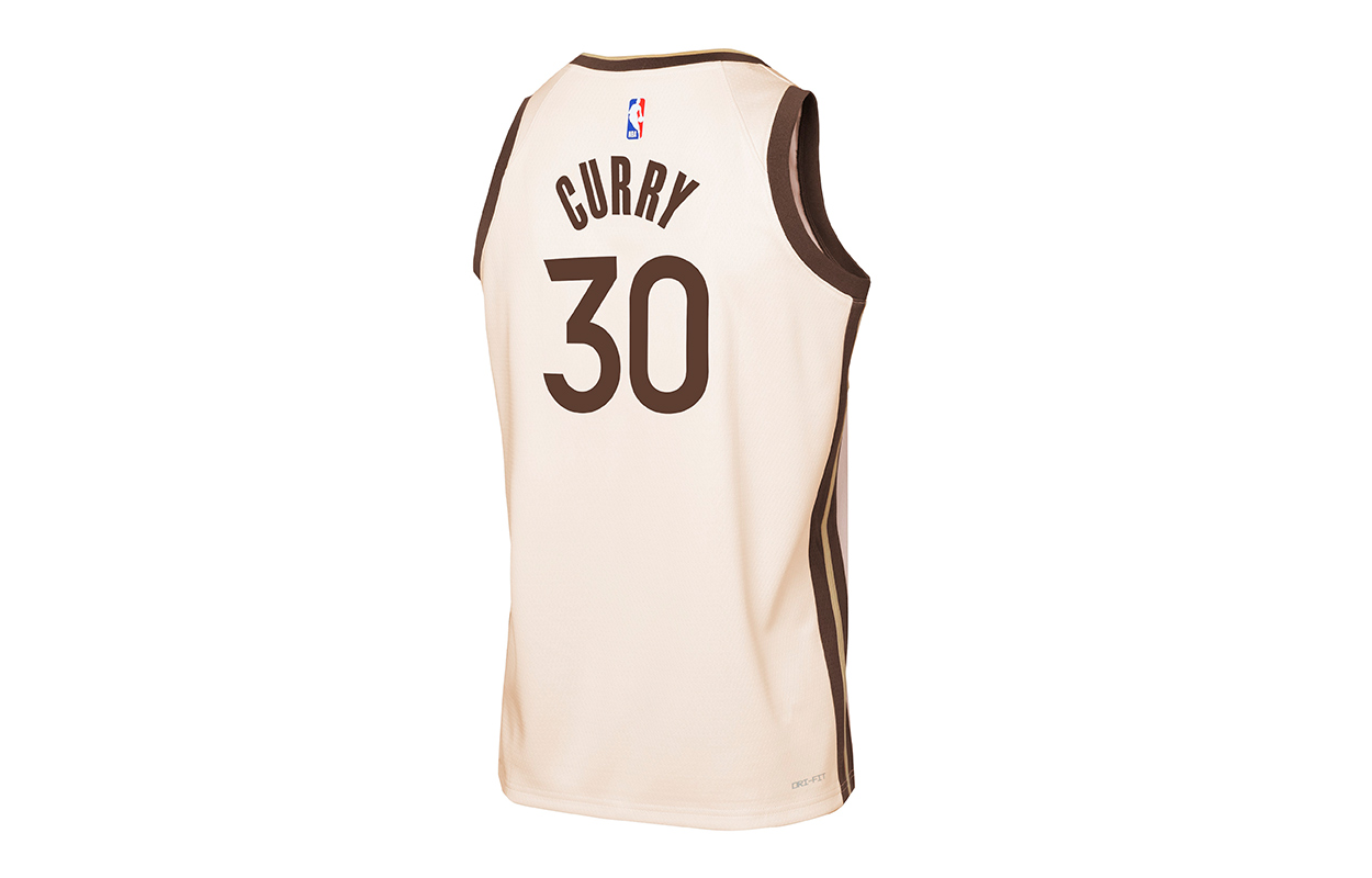 X Баскетбольная майка НБА для подростков Nike, золотоen state warriors-curry — фото 3
