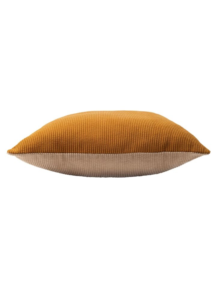 

Декоративная подушка JACK Cord Wende Deko 45x45cm Baumwolle inkl Füllung Einfarbig, цвет gelb/taupe
