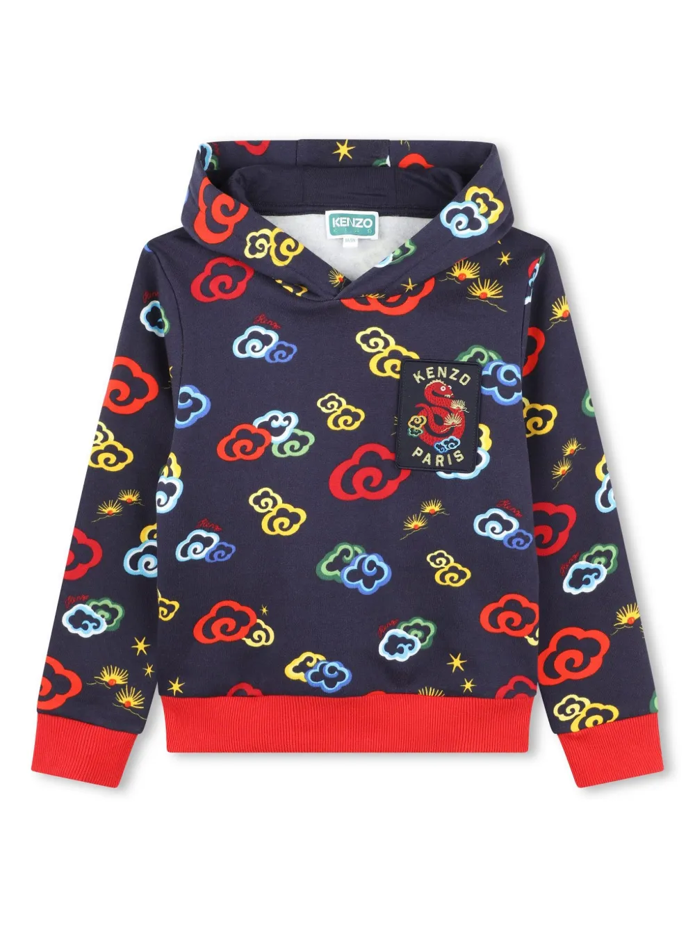 

Худи с логотипом Kenzo Kids, синий