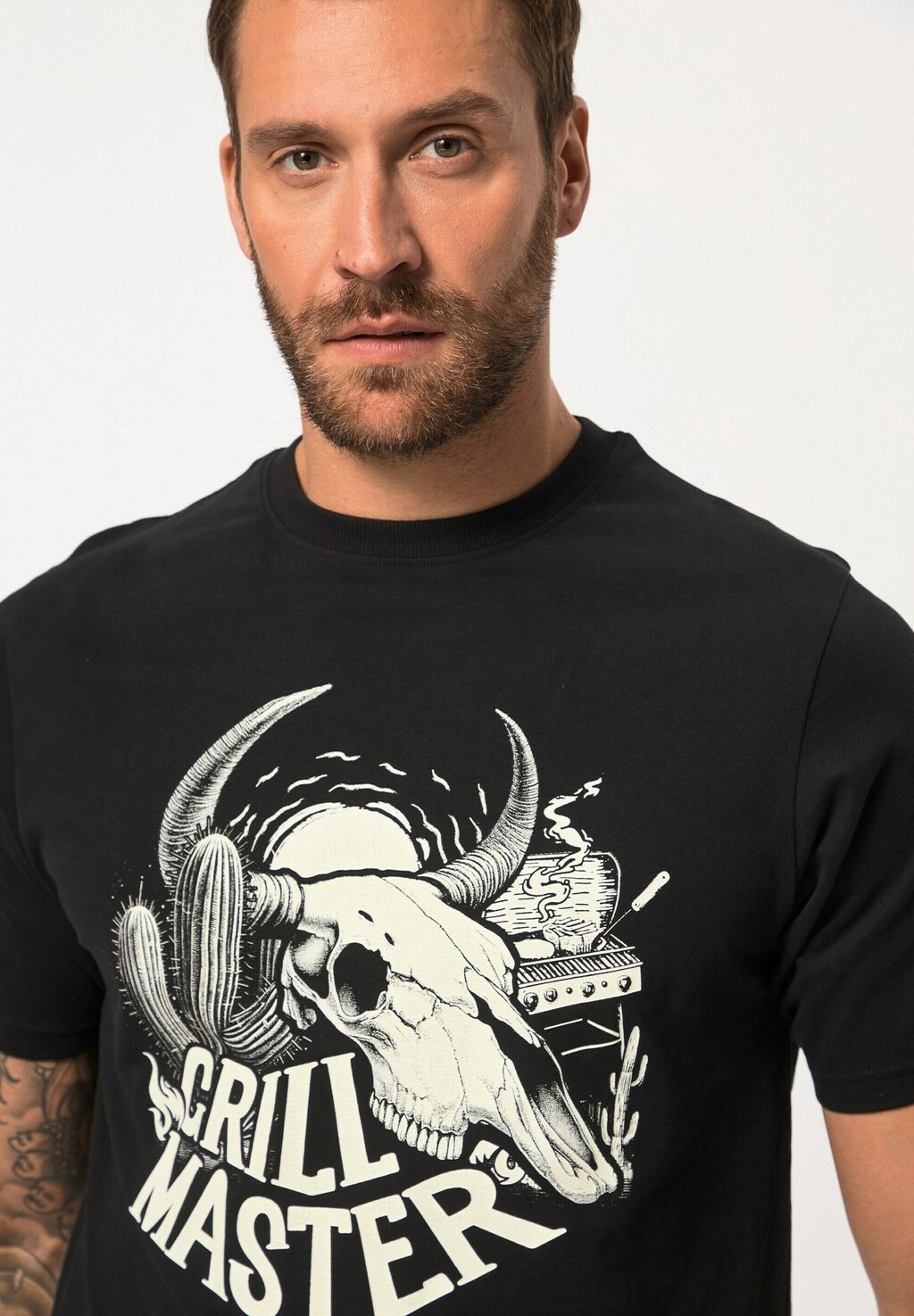 

Футболка с принтом SHORT SLEEVE GRILL ROUND NECK, JP1880, черный