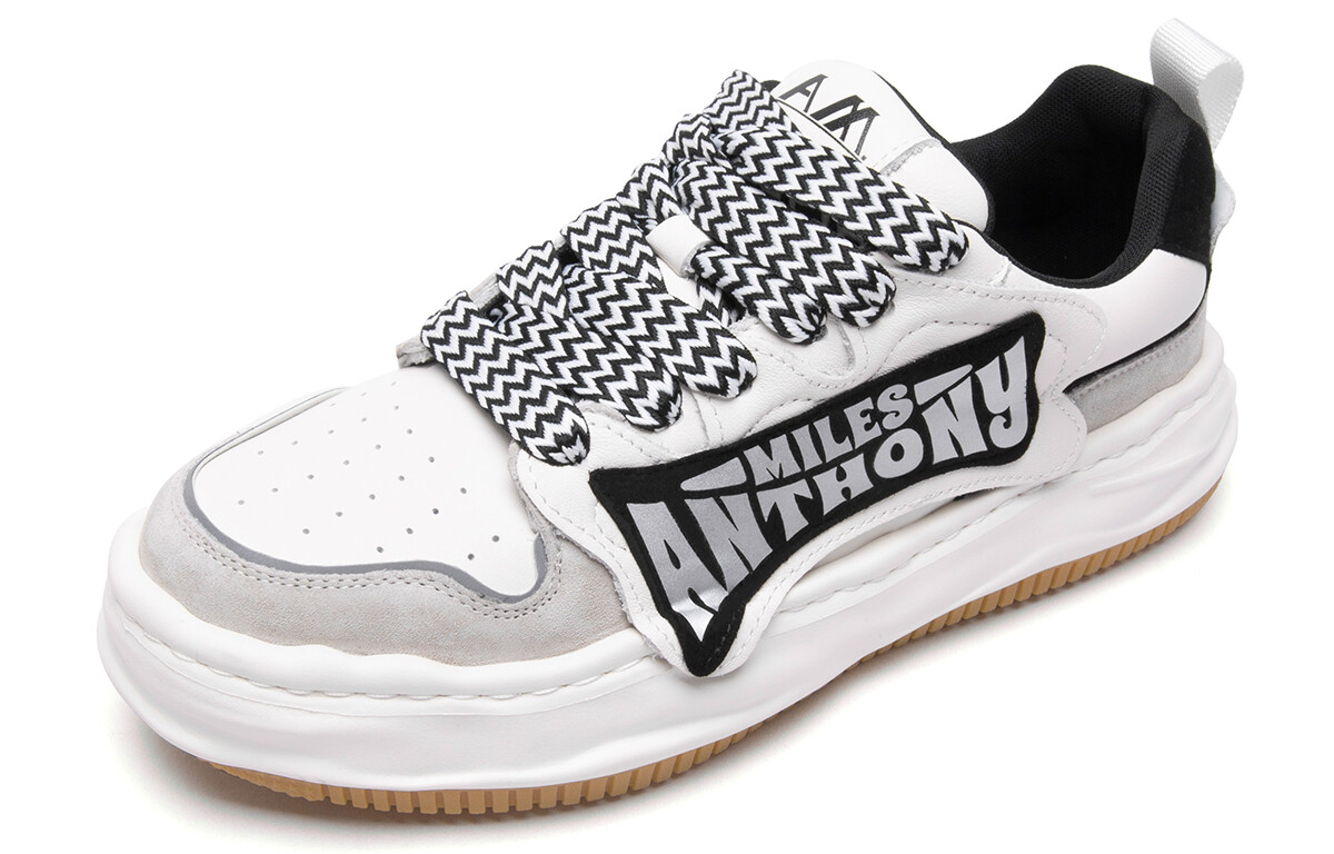 

Кроссовки Anthony Miles Skateboarding Shoes Men Low-top, белый/черный
