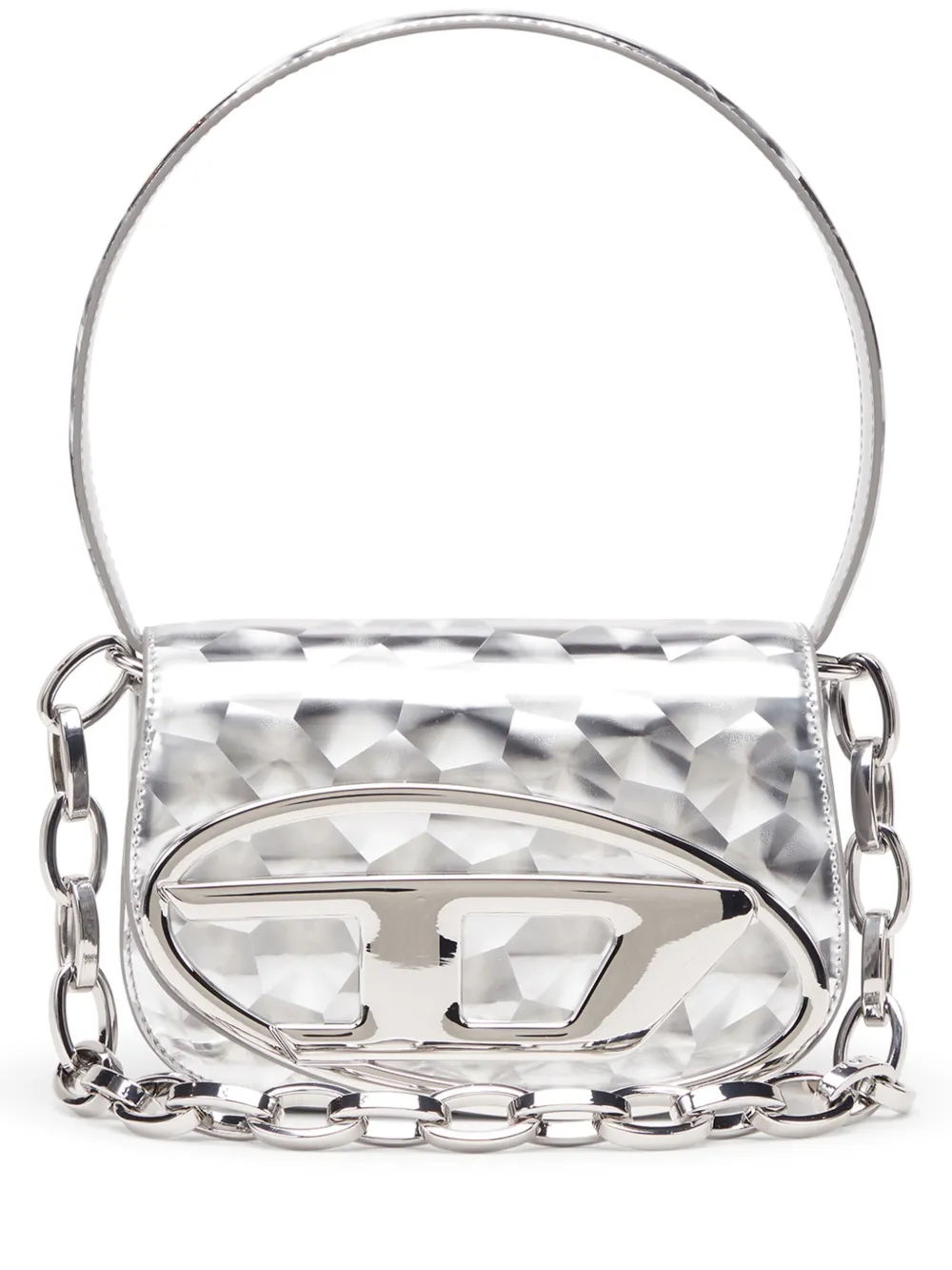 

Сумка на плечо 1DR-Iconic с зеркальным эффектом DIESEL, серебяный