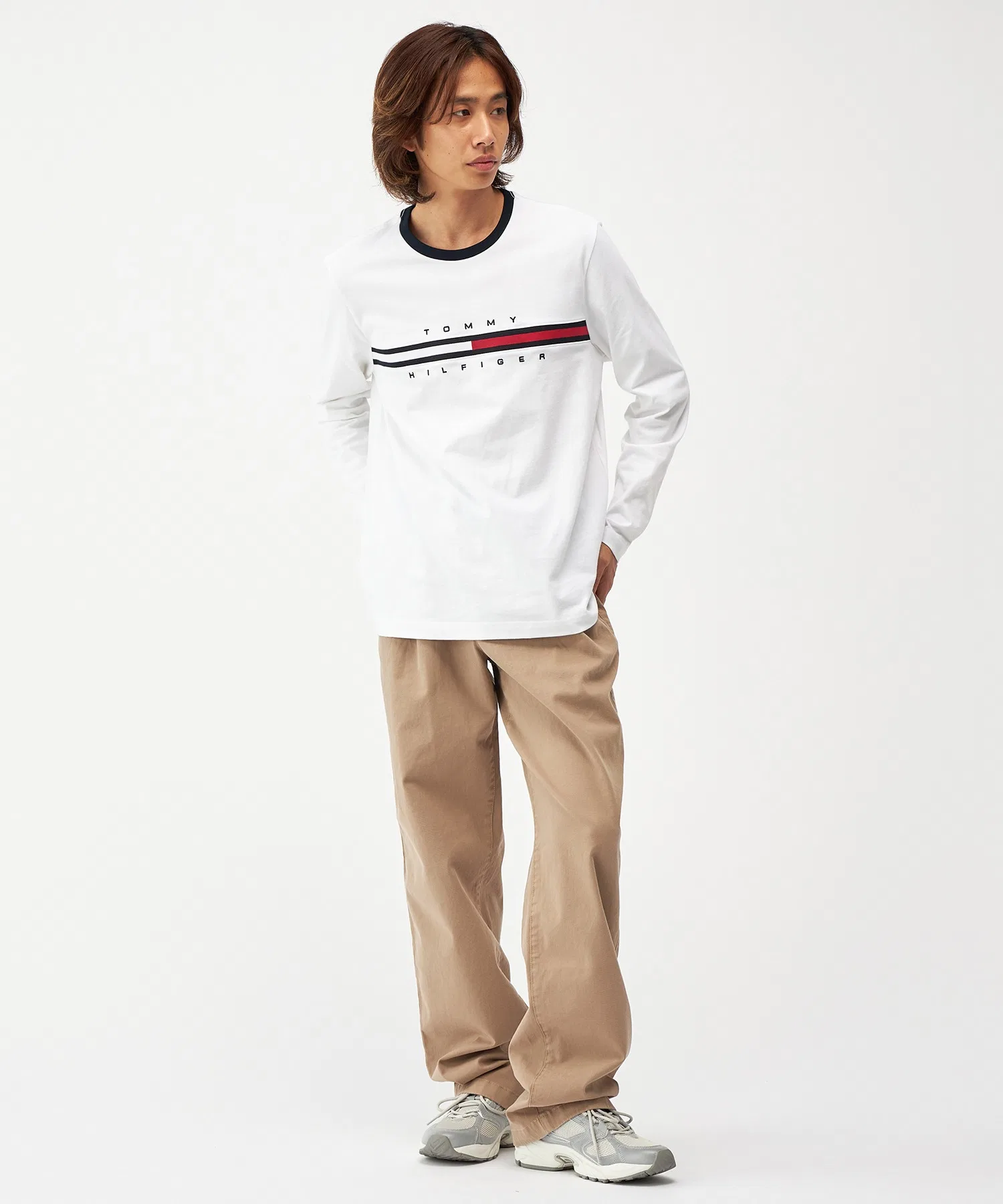 Унисекс футболка Tommy Hilfiger с логотипом, хлопковая, серая — фото 3
