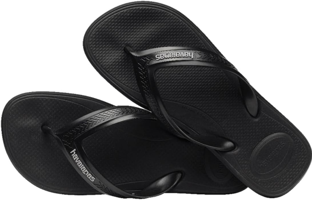Havaianas - Top Max Comfort, стильные, удобные и прочные шлепанцы для мужчин, с устойчивым и функциональным дизайном, анатомически правильной формой и нескользящей подошвой, черный — фото 4