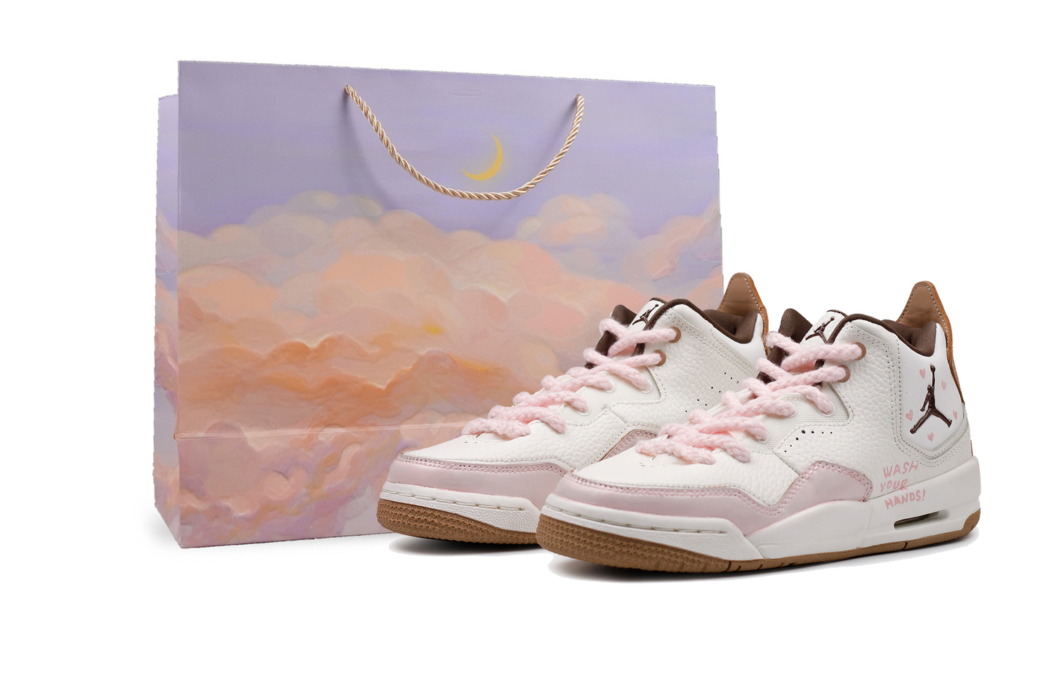 

Jordan Courtside 23 нескользящие устойчивые к истиранию низкие детские баскетбольные кроссовки pink для подростков