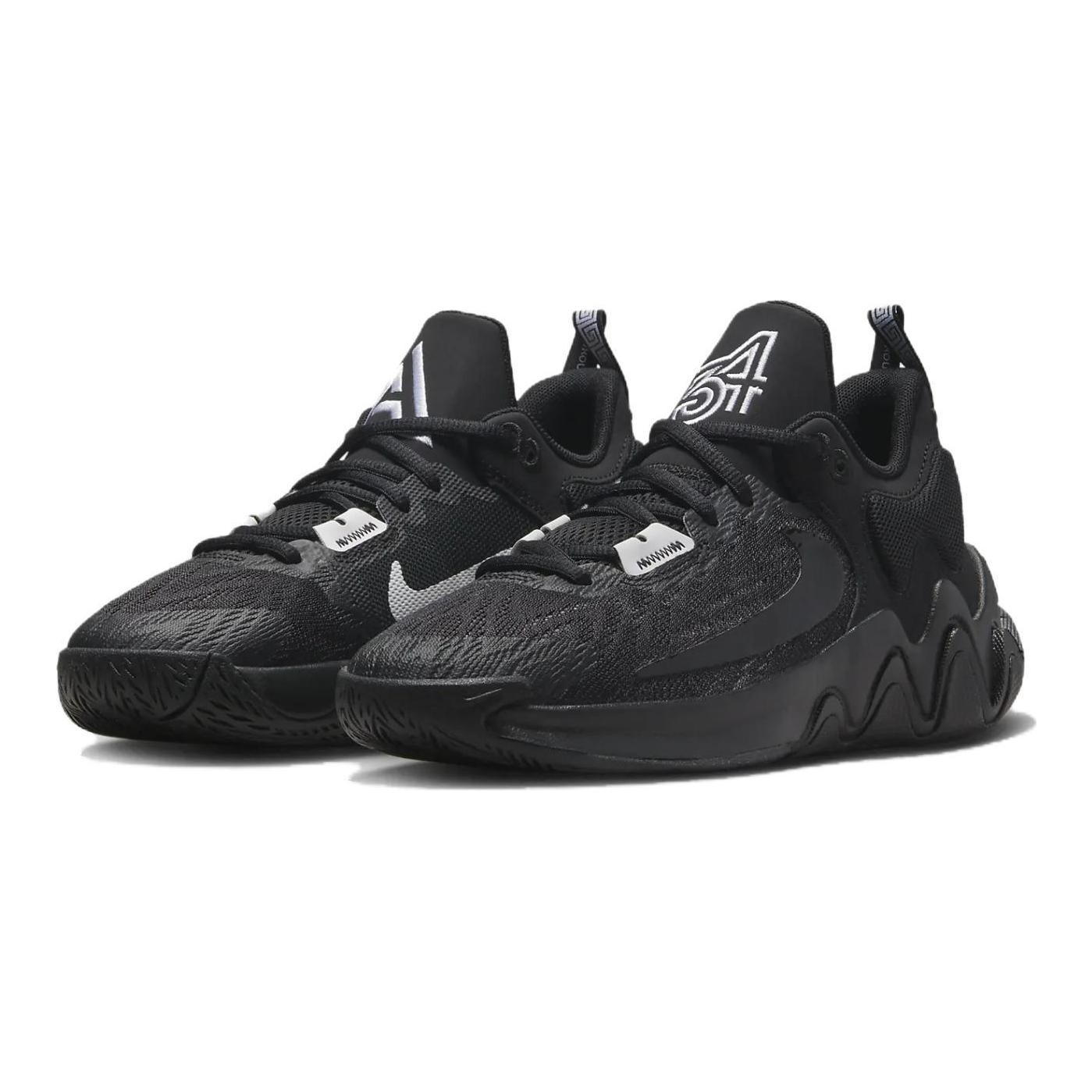 Кроссовки Nike Giannis Immortality 2 GS 'Black Wolf Grey', черный/красный — фото 3
