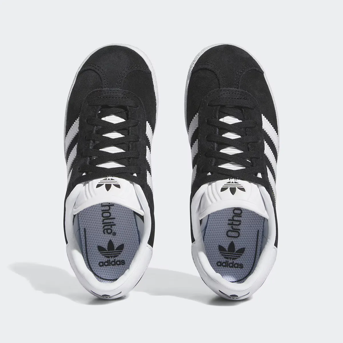 Gazelle Adidas Originals детские повседневные кроссовки, чёрный — фото 3