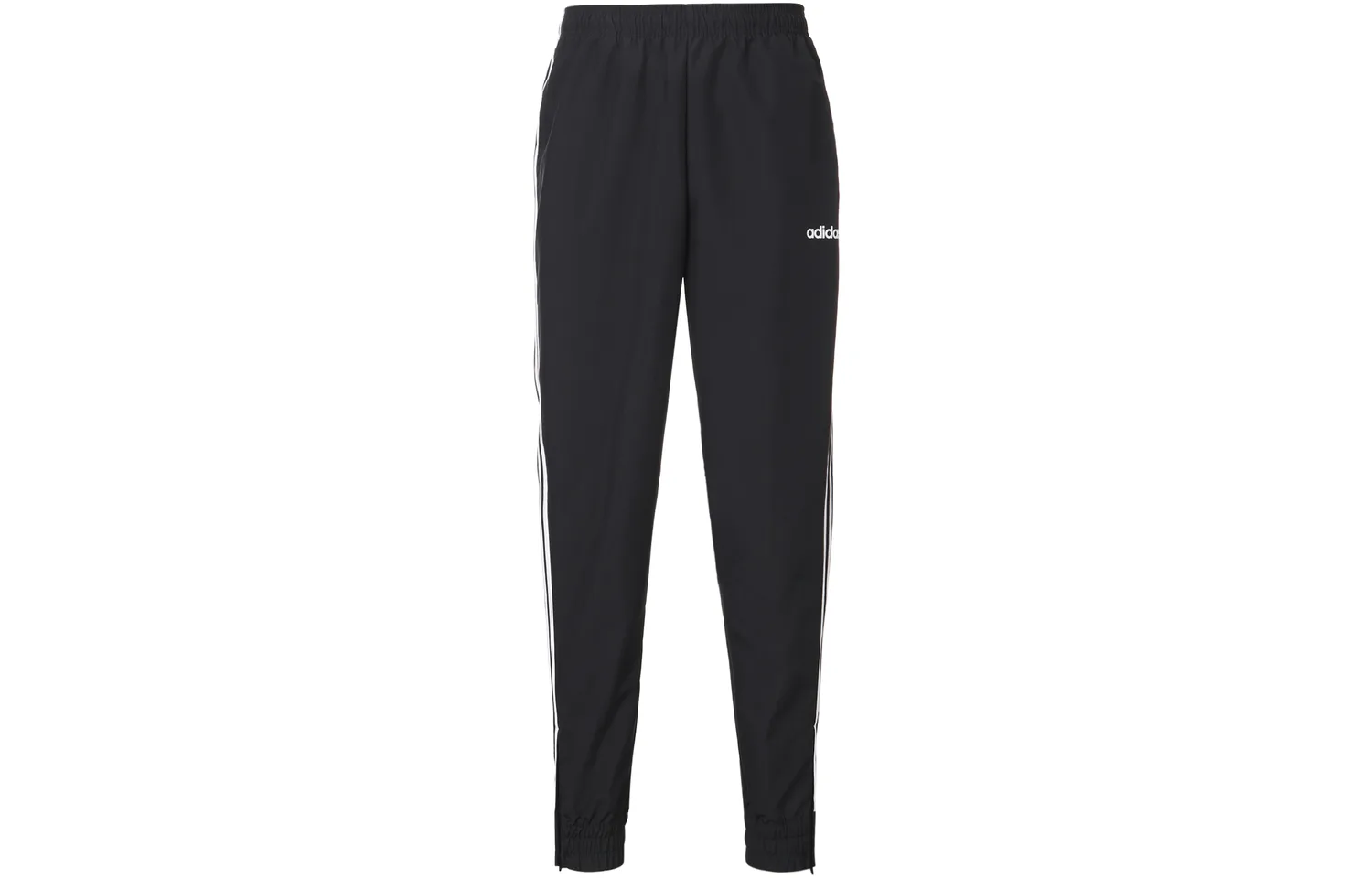 Adidas Мужские черные трикотажные спортивные штаны с 3 полосками — фото 3