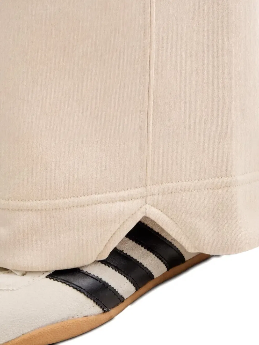 Спортивные брюки широкого кроя с кулиской Adidas, бежевый — фото 4