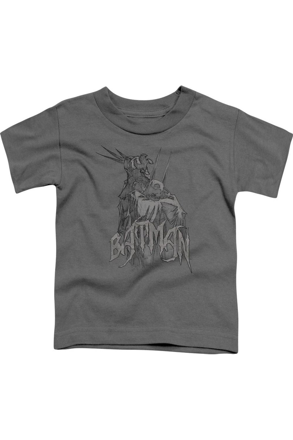 

Детская футболка с коротким рукавом "Страшная правая рука Бэтмена" Gildan, charcoal