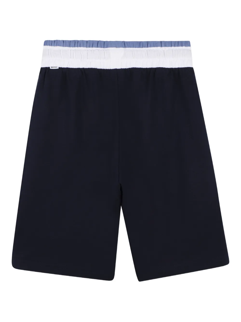 Комплект из топа и шортов в стиле колор-блок Boss Kidswear, белый — фото 4