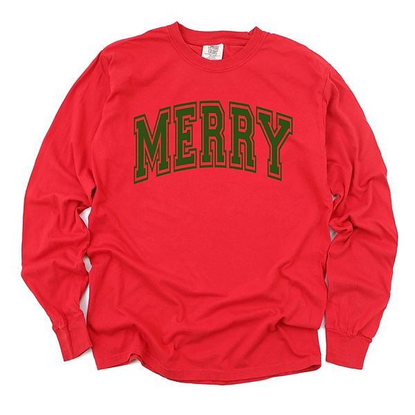 

Толстовка Merry varsity с плотным контуром, окрашенная в процессе пошива Simply Sage Market, Red