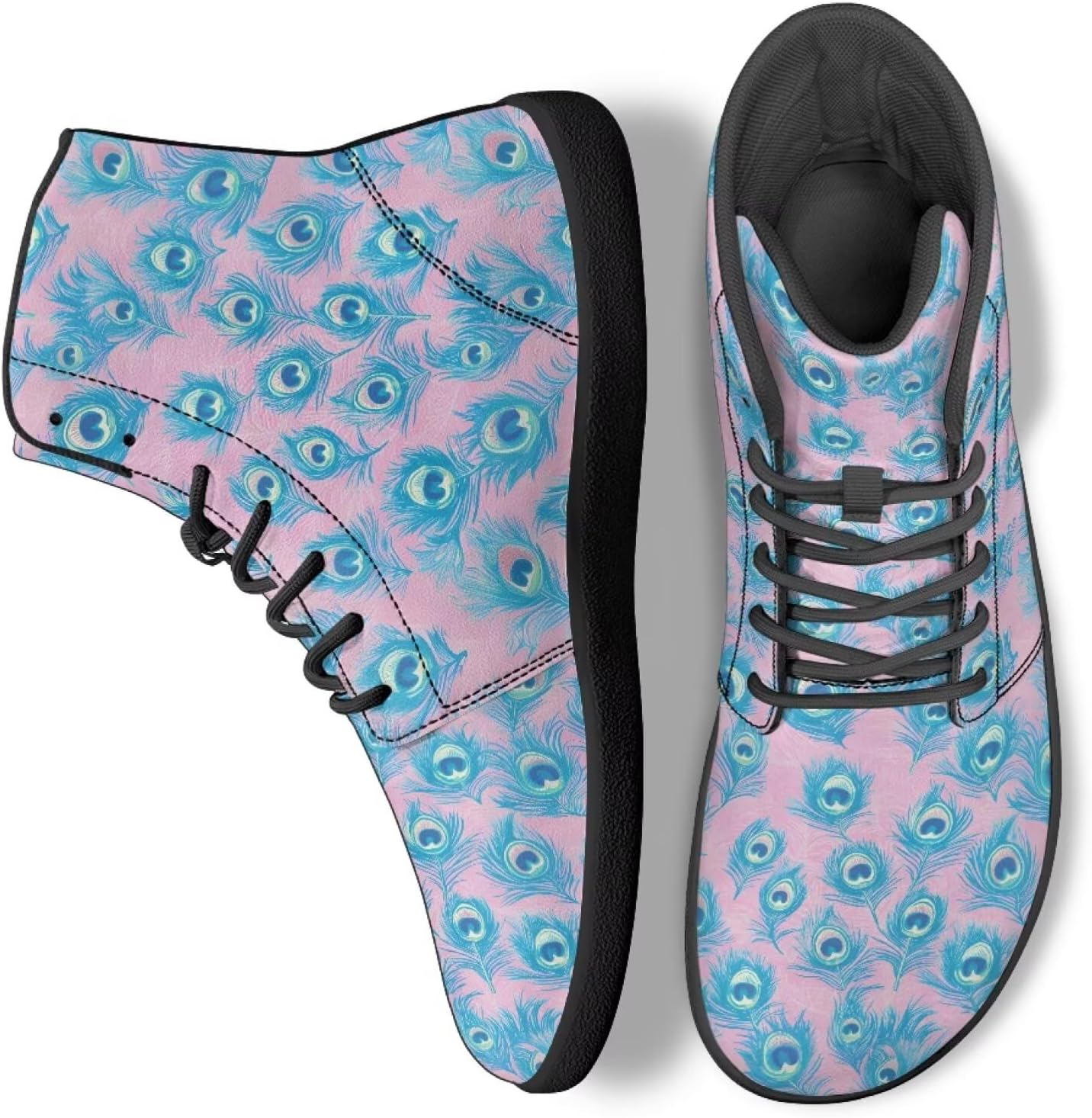 

Мужские и женские высокие кроссовки для ходьбы из ПУ-кожи, беговые спортивные кроссовки для улицы Ecaestolph, синий