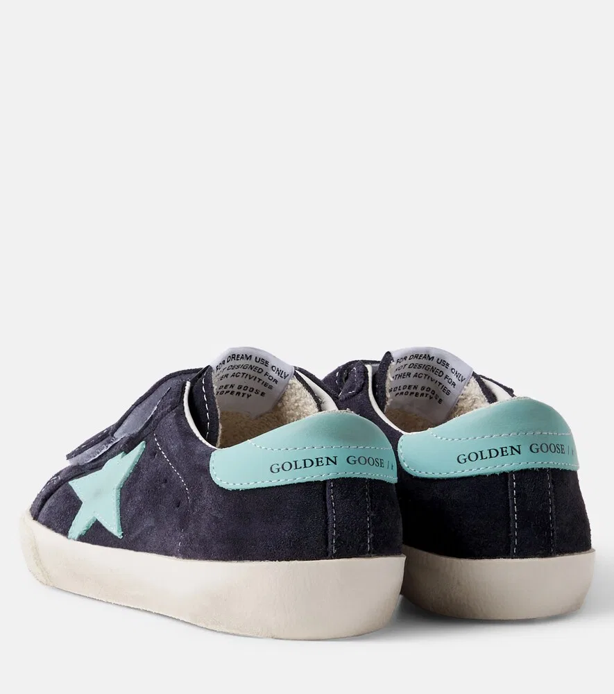 Замшевые кроссовки в стиле олдскул Golden Goose Kids, синий — фото 2