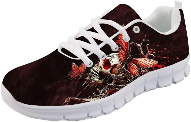 

Кроссовки Forchrinse с винтовым тай-дай принтом для мужчин и женщин, легкие модные кроссовки для бега и прогулок, Butterfly Skull