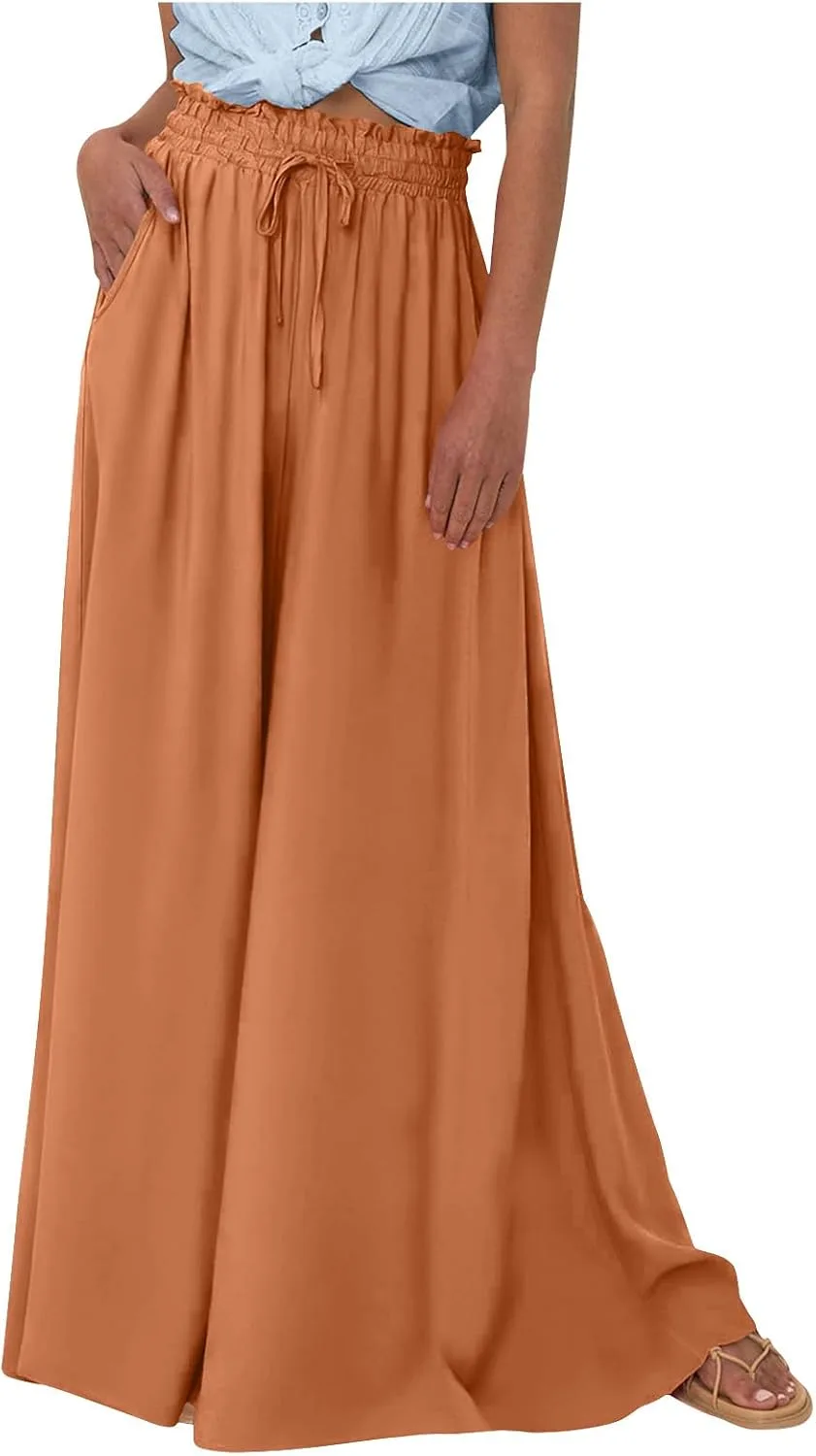 

JOAU Женские летние палаццо с высокой талией и карманами